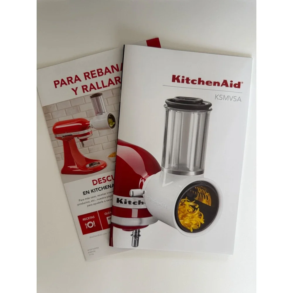 KitchenAid Fresh Prep Slicer Shredder Mixer Attachment White 3 Blades - Open Box